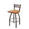Holland Bar Stool Co 30" Low Back Swivel Bar Stool, Bronze Finish, Med Maple Seat 41130BZMedMpl - alternate 1